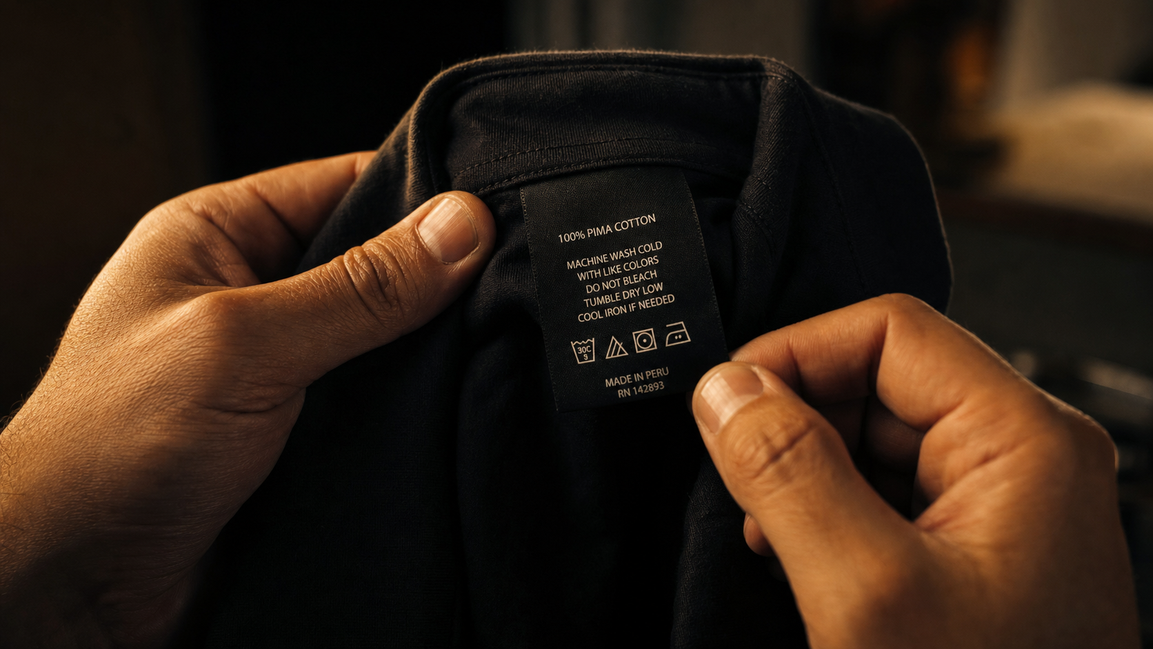 Step 2: Reading the care label on a garment