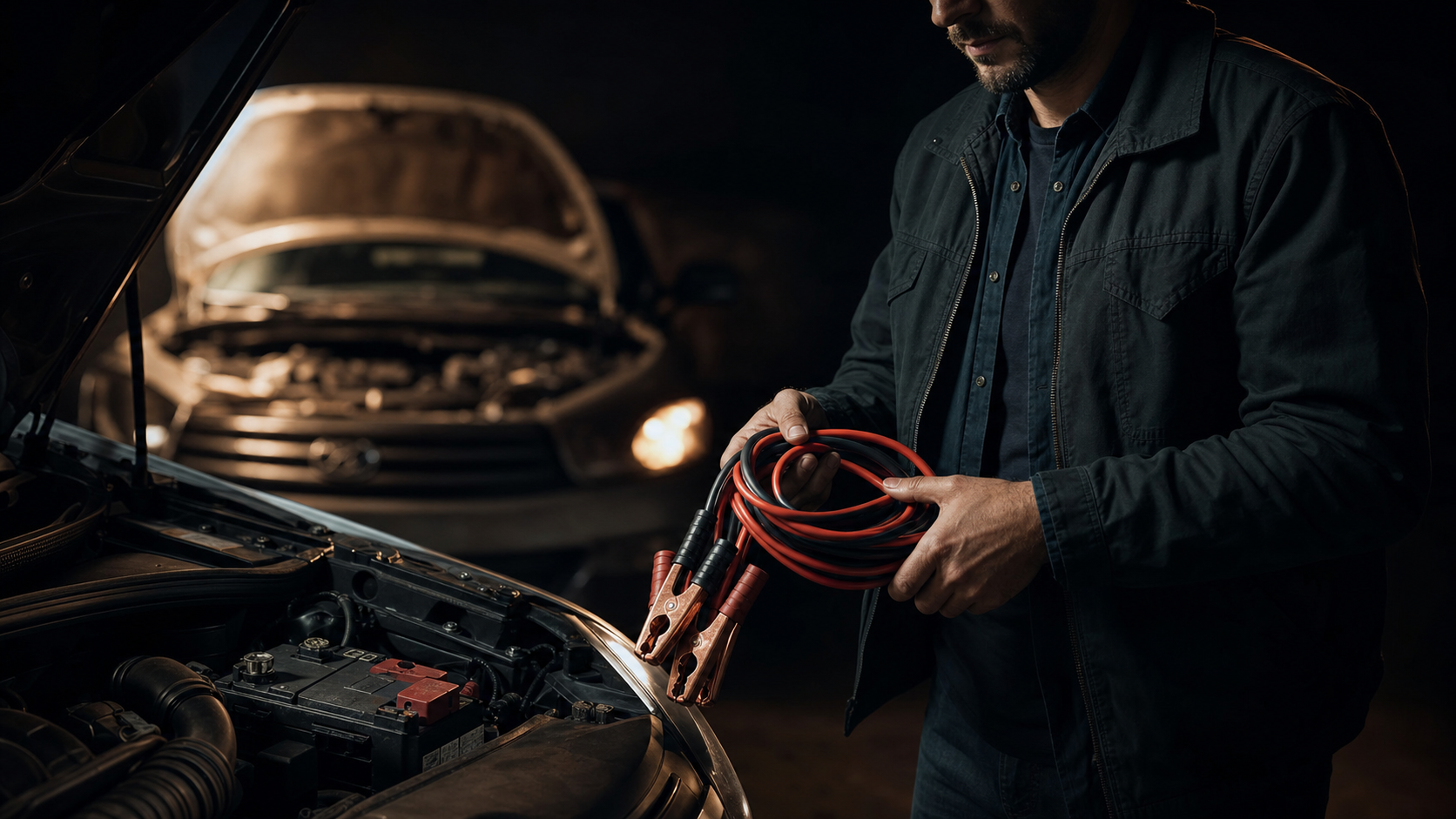 Step 6: Removing jumper cables in reverse order